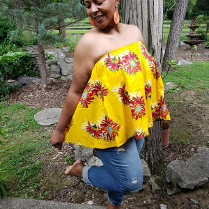 Handmade Ankara African Wax Print Crop Top